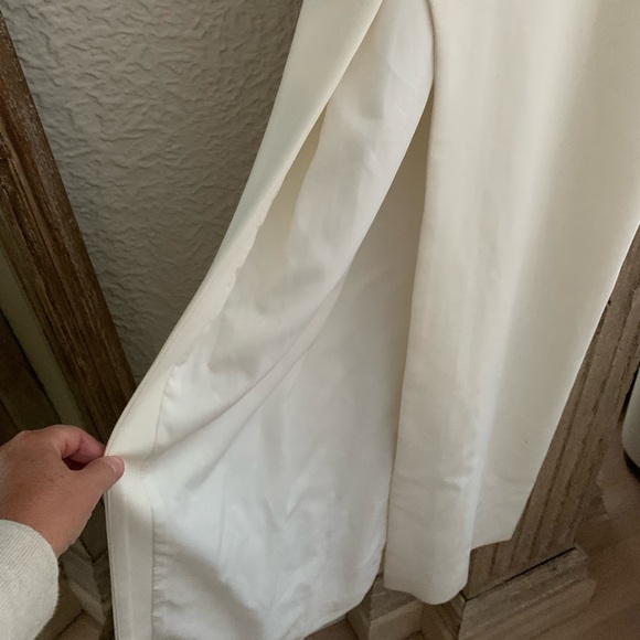 NWT LIKELY x REVOLVE Elston Creamy White Keyhole Halter Neck Slit Maxi Dress 4 - Picture 10 of 16